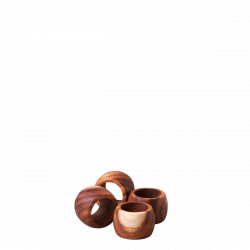 Serviettenring 4-tlg. Akazie ø 5.7 cm - FLOW Wooden