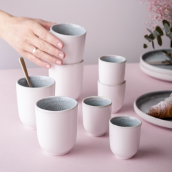 Porzellan Becher Set 8-tlg. - Gaya Atelier Glacial Ice