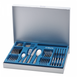 Besteckset 24-tlg. -  Alpha poliert Laser Snow