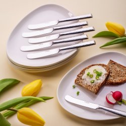 Teller und Buttermesser Set 12- tlg.