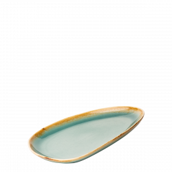 Platte oval Triangle 25,5 x 19,7 cm - Gaya Sand türkis Lunasol