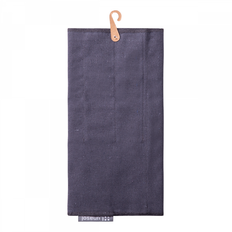 Stahlgraues Baumwoll-Etui zur Aufbewahrung von Besteck 52 x 26 cm - Basic Ambiente