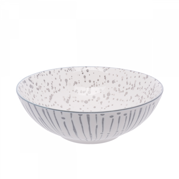 Müslischale mit hellgrauem Muster 17,8 cm - Basic