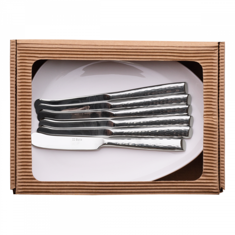 Teller und Buttermesser Set 12- tlg.