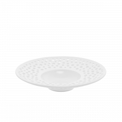 Teller tief Fahne 23.5 cm FLOW Perforated weiss