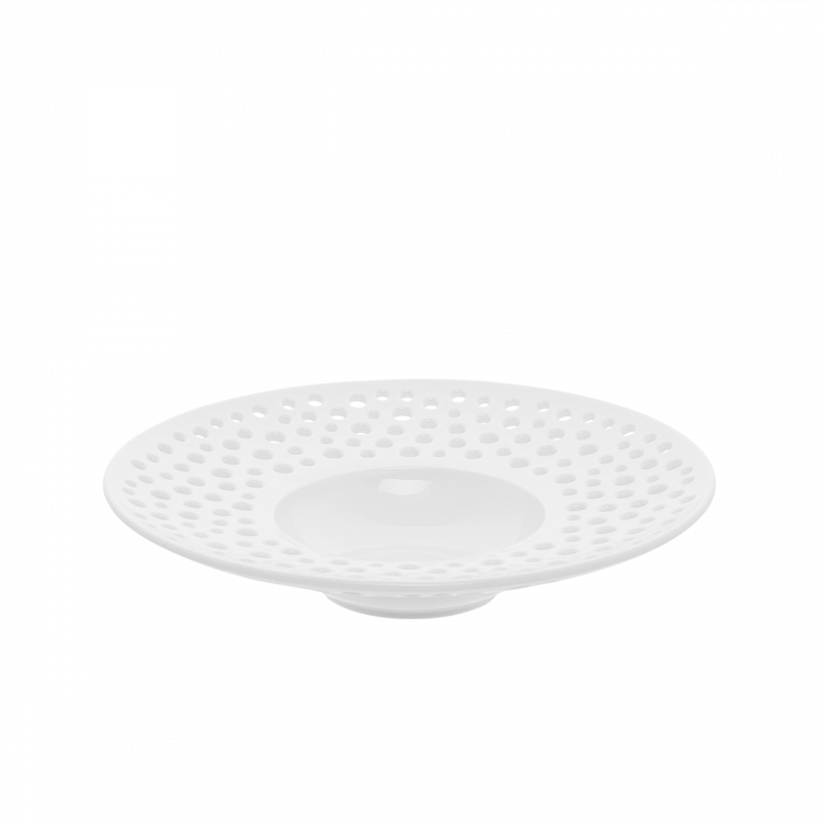 Teller tief Fahne 23.5 cm FLOW Perforated weiss