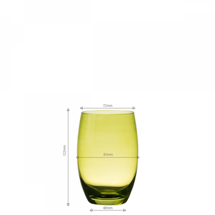 Tumbler Barrel 460 ml grün Set 6-tlg. Optima Glas Lunasol color