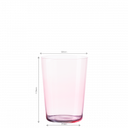21st Century Glas Lunasol Color - Longdrink 515 ml hellrosa Set 6-tlg.