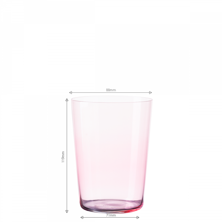 21st Century Glas Lunasol Color - Longdrink 515 ml hellrosa Set 6-tlg.