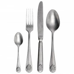 Besteckset 24 tlg. - Baguette Vintage Edelweiss matt