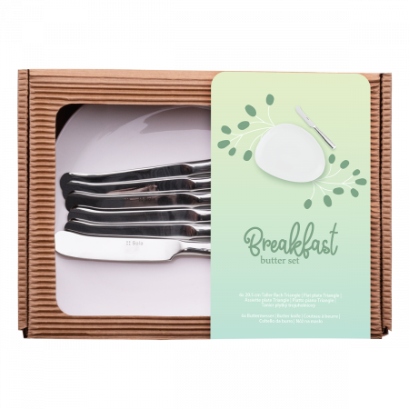 Teller und Buttermesser Set 12- tlg.
