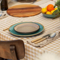 Teller flach Coupe 21 cm Set 4-tlg Elements Stone
