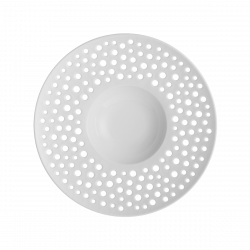 Teller tief Fahne 23.5 cm FLOW Perforated weiss