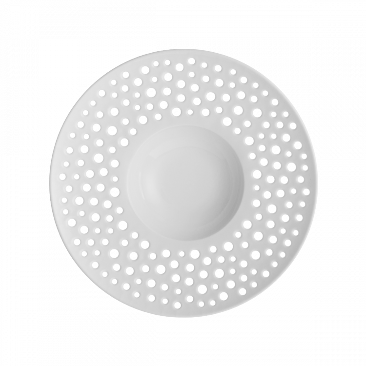 Teller tief Fahne 23.5 cm FLOW Perforated weiss