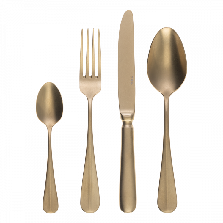 Besteckset 30 tlg. - Baguette Vintage PVD Champagne Stone Wash