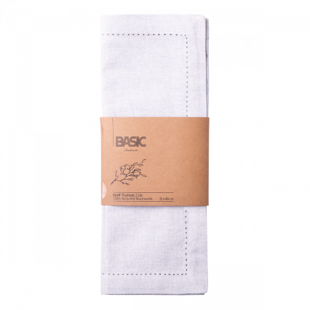 Stoff-Tischset 32 x 48 cm Grau-Melange, 2 Stk. - Basic Ambiente