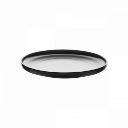 Dessertteller U-Coupe schwarz 20 cm – Flow