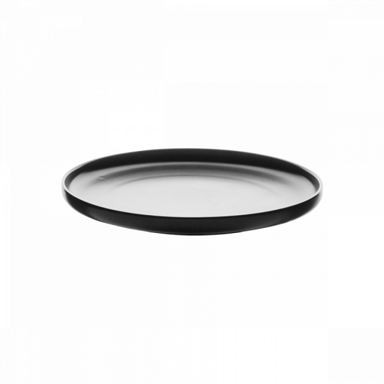 Dessertteller U-Coupe schwarz 20 cm – Flow