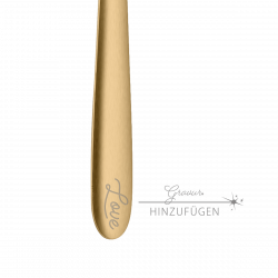 Latte-/Limonadenlöffel mit Herz PVD light gold - Love Cutlery