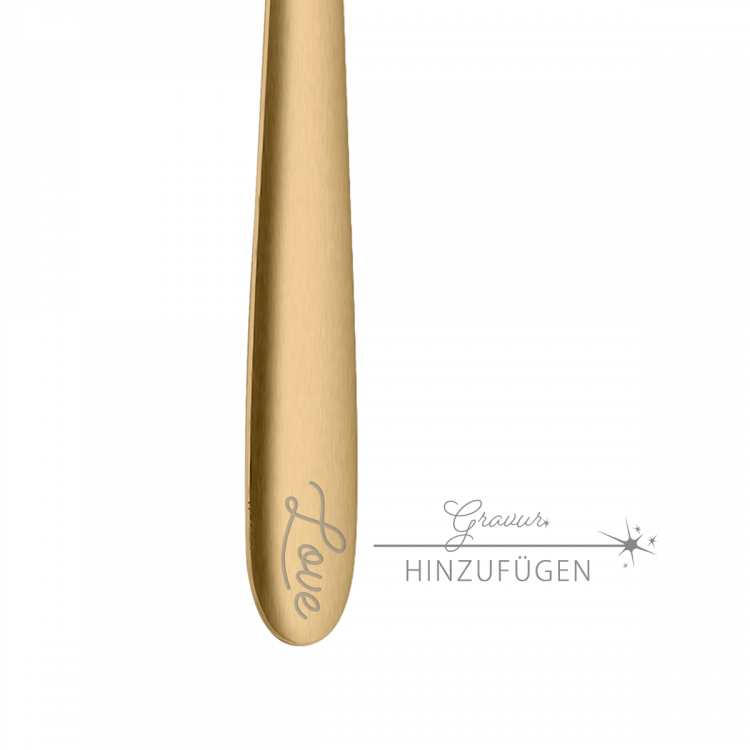 Latte-/Limonadenlöffel mit Herz PVD light gold - Love Cutlery