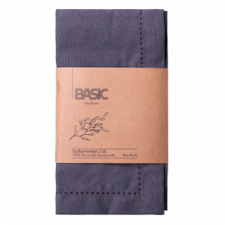 Stoffservietten 45 x 45 cm Stahlgrau, 2 Stk. - Basic Ambiente