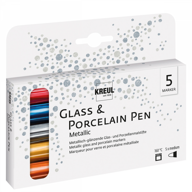 Metallic-Marker für Porzellan und Glas 5er-Set – KREUL