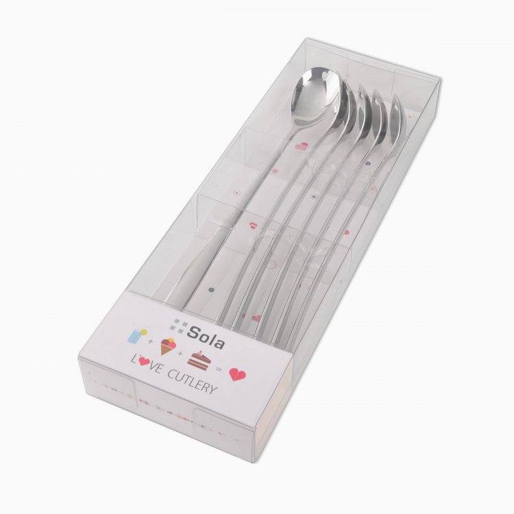 Latte Macchiatolöffel mit Herz 6 tlg. - Love Cutlery