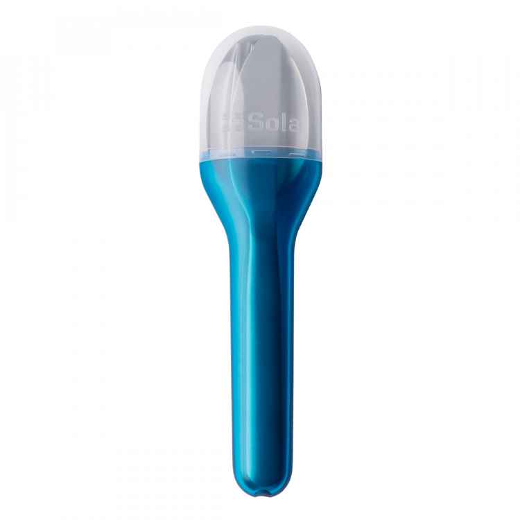 Besteckset 3-tlg. im blauen Etui - To Go
