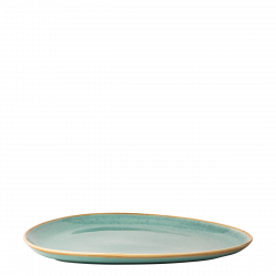 Platte oval Triangle 30,5 x 24,2 cm - Gaya Sand türkis Lunasol