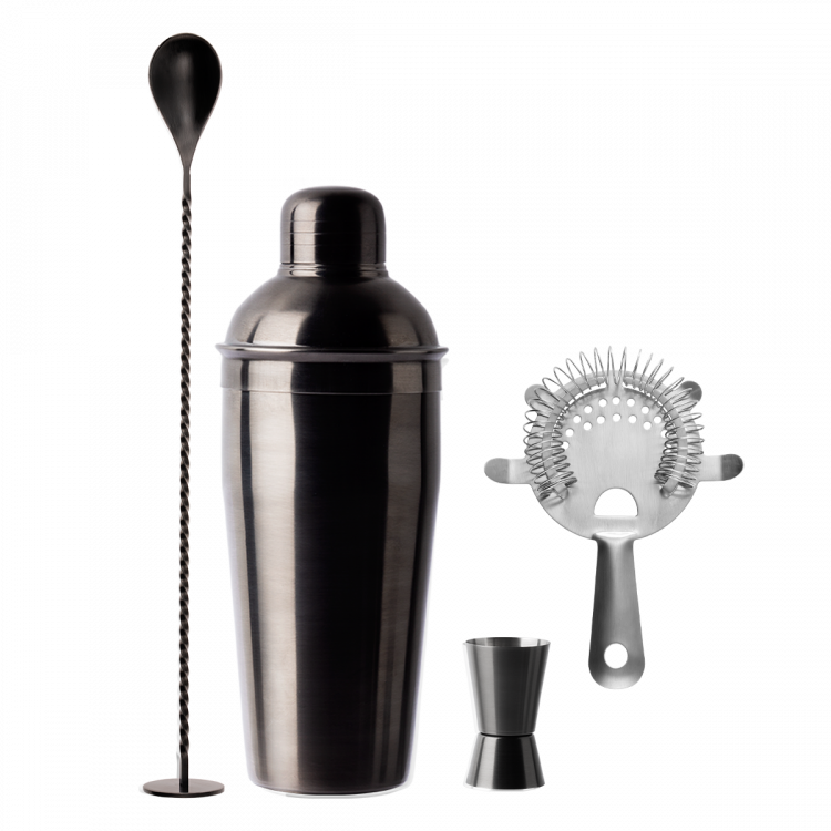 Cocktail Set PVD schwarz 4-tlg. Basic Bar