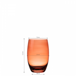 Tumbler Barrel 460 ml rot Set 6-tlg. Optima Glas Lunasol color