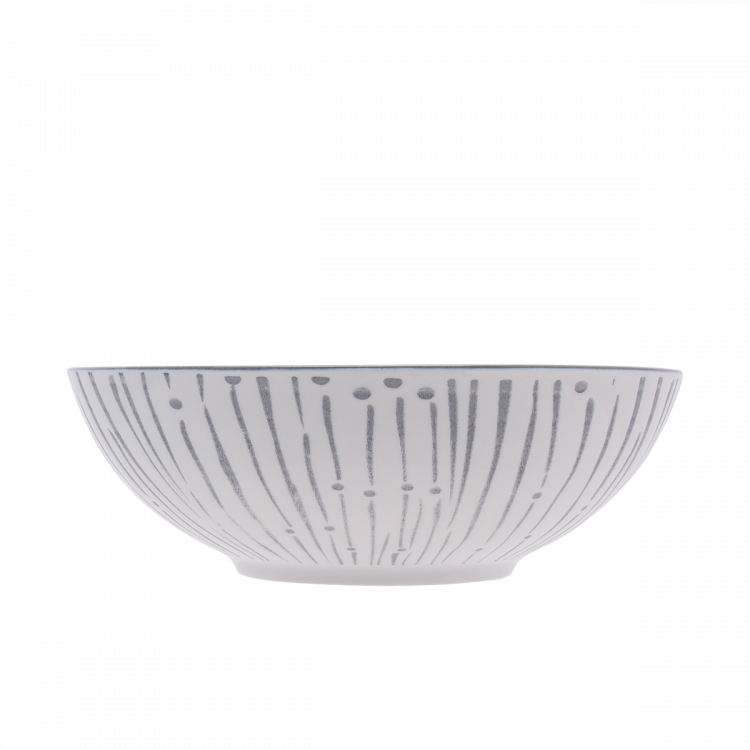 Müslischale mit hellgrauem Muster 17,8 cm - Basic