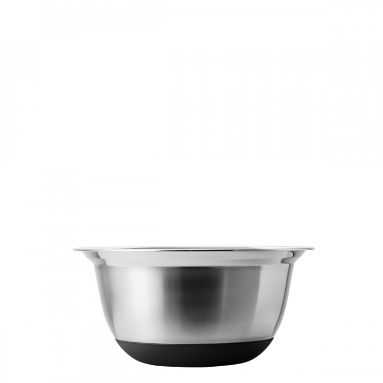 Rührschüssel-Set CNS 4-tlg. mit Kunststoffdeckel und rutschfestem Silikon-Boden Basic Kitchen