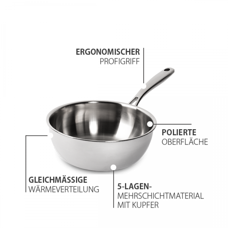 Pfanne Orion Professional ø22 cm Platinum Lunasol