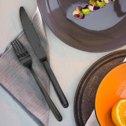 Besteckset 24 tlg. - Faro PVD schwarz ganz matt