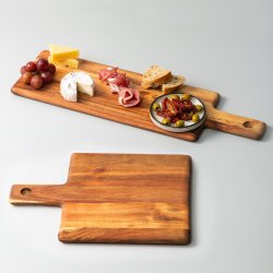 Schneidebrett mit Griff Akazie 33 x 23 cm - FLOW Wooden