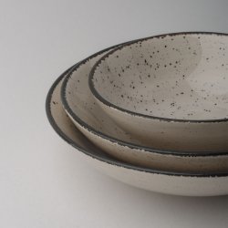 Porzellan Set 16-tlg. - Gaya Atelier light grey speckled