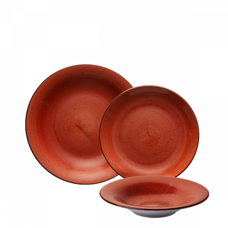 Porzellan Set terracotta 18-tlg. - Hotel Inn Chic color