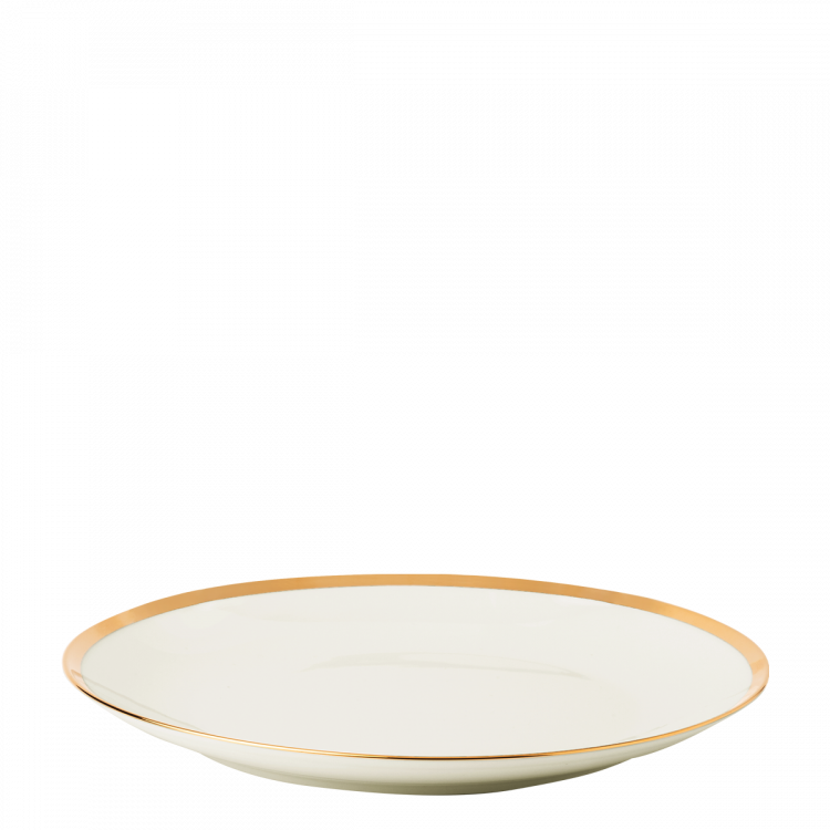 Teller flach Coupe 27 cm Set 4-tlg. - FLOW Lunasol mit Gold-Rand