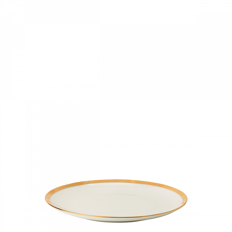 Dessertteller Coupe 20.5 cm Set 4-tlg. - FLOW Lunasol mit Gold-Rand