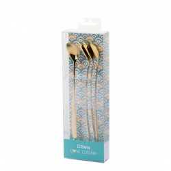 Latte Löffel mit Herz champagne 4er Set – Love Cutlery