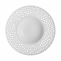 Gourmetteller tief 30 cm FLOW Perforated weiss
