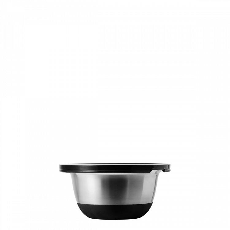 Rührschüssel-Set CNS 8-tlg. mit Kunststoffdeckel und rutschfestem Silikon-Boden Basic Kitchen
