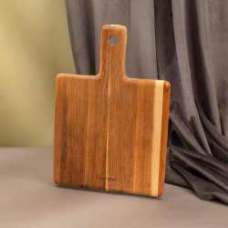Schneidebrett mit Griff Akazie 33 x 23 cm - FLOW Wooden