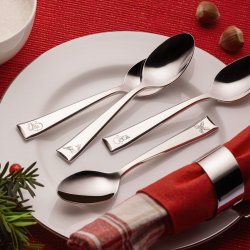 Kaffeelöffel-Set 4-tlg. mit Laser Winter – Alessandria Elite