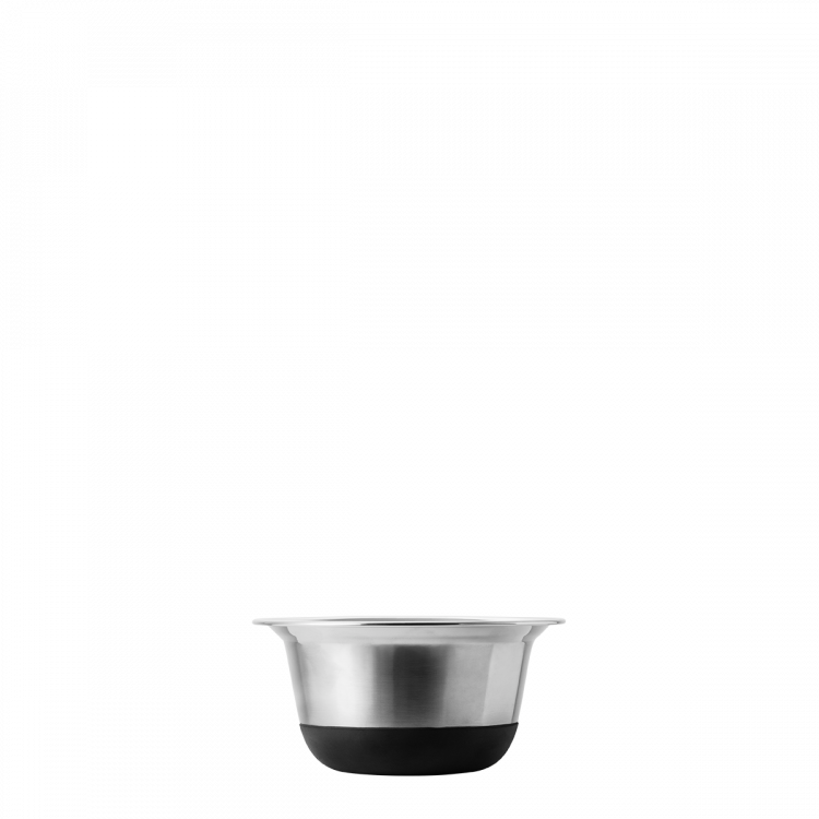 Rührschüssel-Set CNS 4-tlg. mit Kunststoffdeckel und rutschfestem Silikon-Boden Basic Kitchen