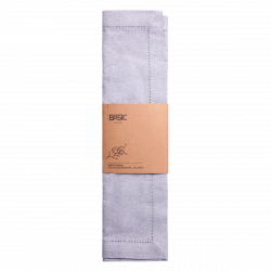 Stoff-Tischläufer 50 x 140 cm Silber-Melange - Basic Ambiente