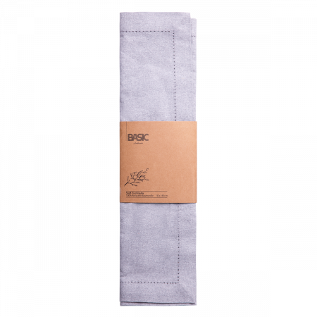 Stoff-Tischläufer 50 x 140 cm Silber-Melange - Basic Ambiente