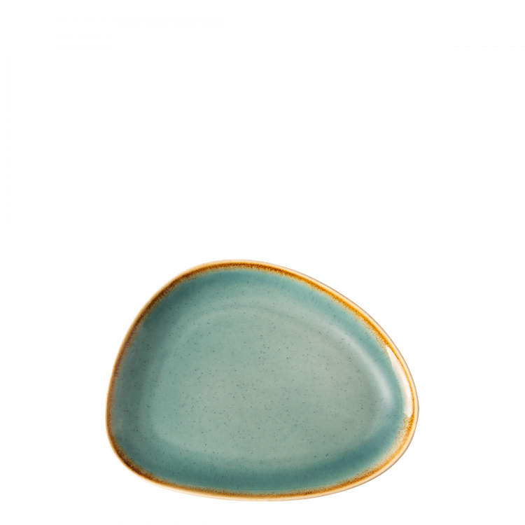 Platte oval Triangle 20,5 x 15,9 cm - Gaya Sand türkis Lunasol