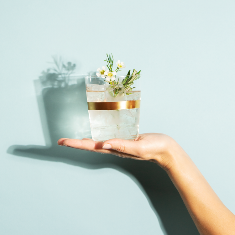 Tumbler 440 ml mit Gold-Streifen Set 6-tlg. - 21st Century Glas Lunasol